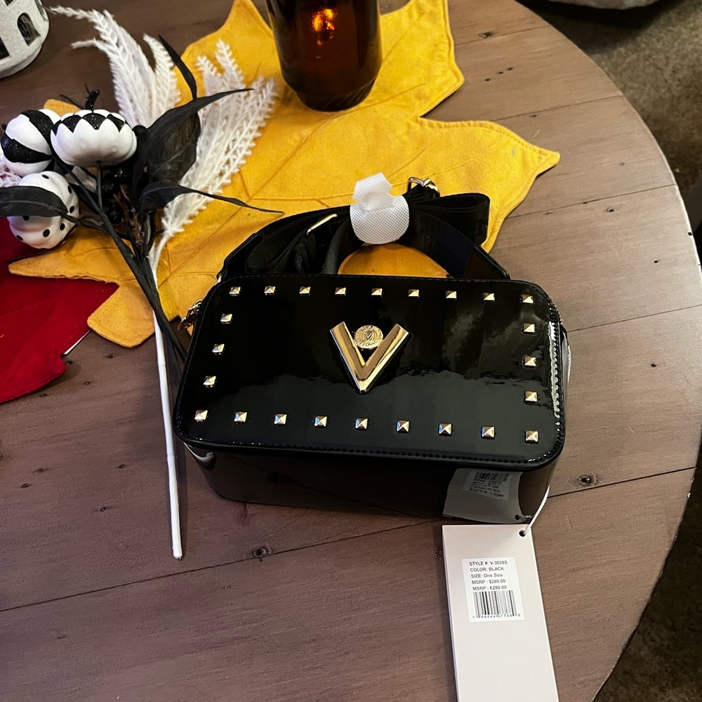 Valentino Orlandi Black Patent Studded Bag - Picture 2 of 10